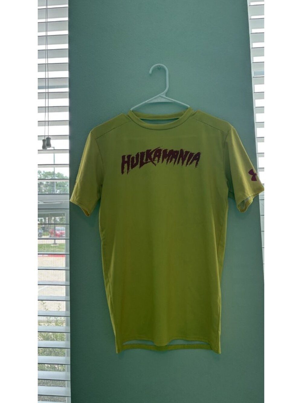 Hulk Hogan HULKAMANIA Under Armor WRESTLING WWE Yellow T-Shirt Large